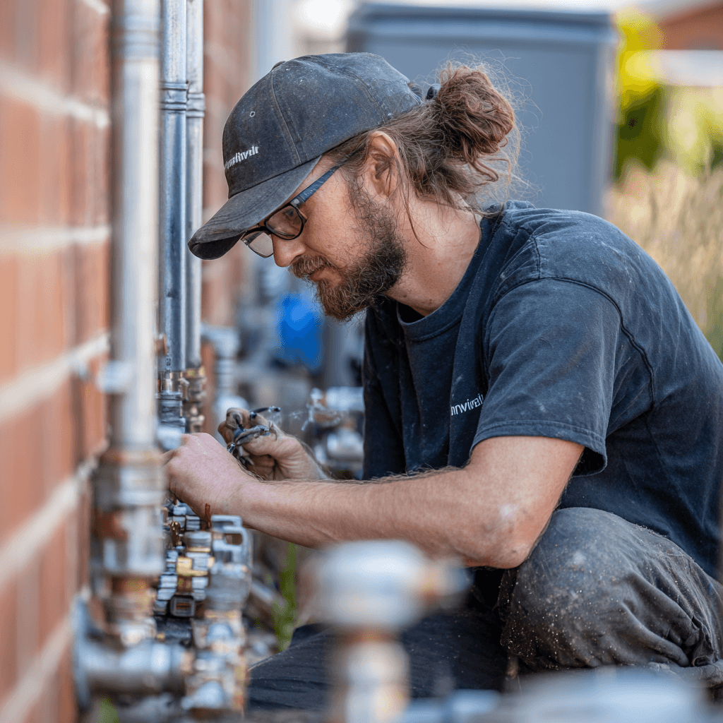 Copper plumbing pipes
